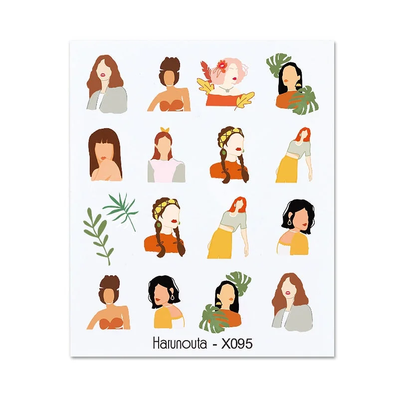 1PC Avocado/Watermelon/Orange Nail Stickers Summer Fruit Leaves Transfer Decals Sliders For Nails DIY Decoration Manicures-Nail Inspo