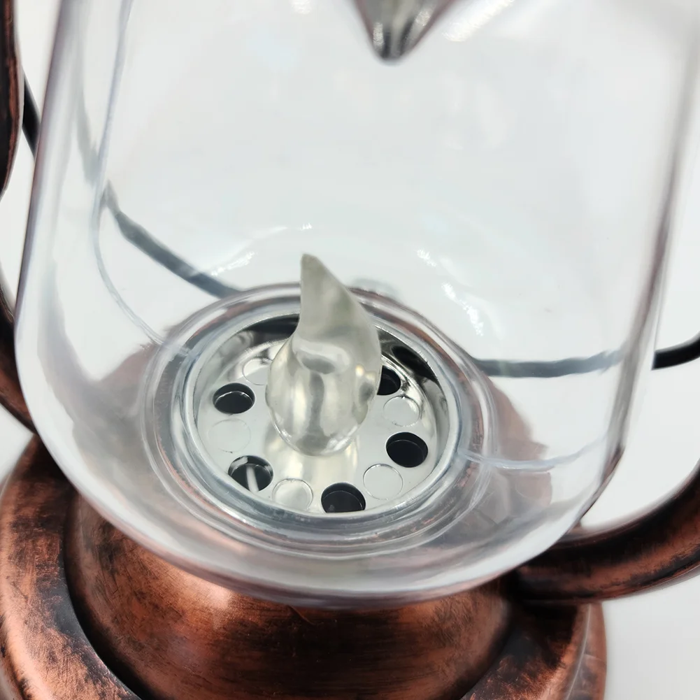 Solar Powered Retro Classic Kerosene Lamp Portable LED Lantern Light (B)