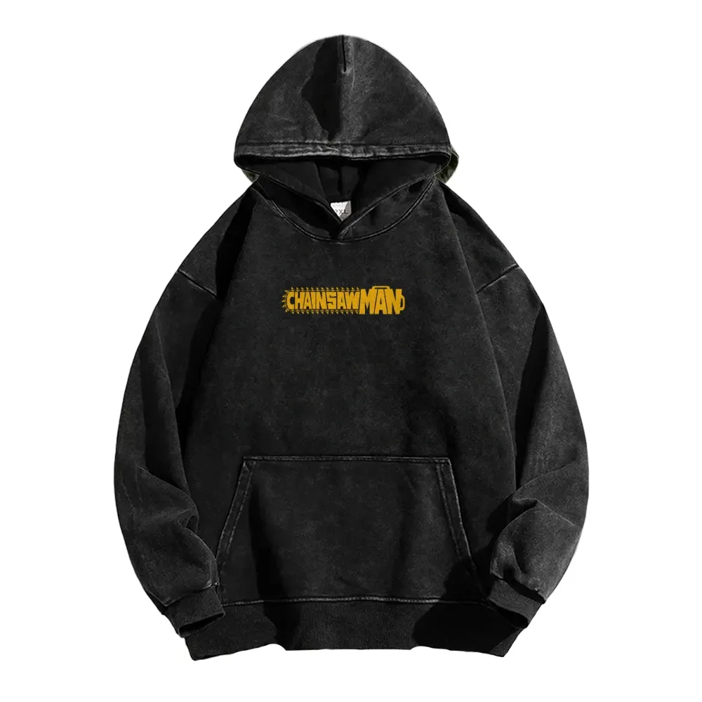 Denji Casual Washed Hoodie | Chainsaw Man