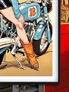 Android 18 on Motorcycle Decorative Painting - Dragon Ball - BLK Studio