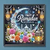 Ramadan Blumenschloss - speziell geformtes Diamantgem&auml;lde - 30*30cm
