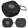 For  Powerbeats Fit BT Earphone Protective Cover with Bracket & Metal Carabiner Shockproof TPU Protective Sleeve Anti-Scratch Dustproof BT Earbuds Case for Outdoor Travel Camping