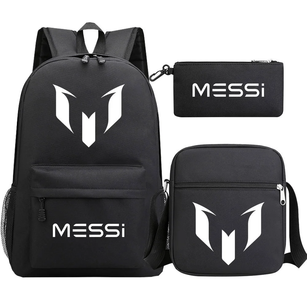 Buzzdaisy Get your little soccer star ready with Lionel Messi-themed 3-piece schoolbag set