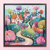 Colored Houses-14CT Counted Cross Stitch 40*40cm/15.75*15.75in