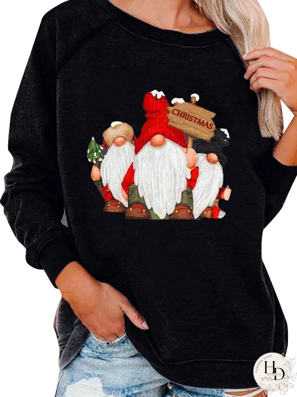 Long Sleeve Floral-Print Sweatshirts