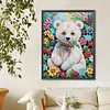 Flower Bear - Crystal Rhinestone Diamond Painting