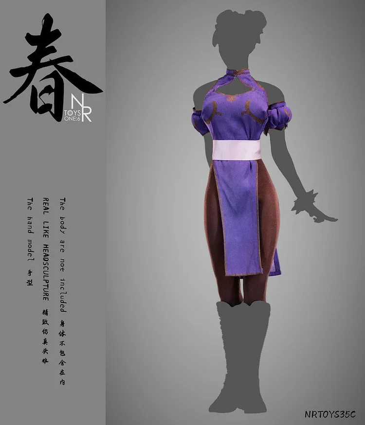 Pre-order 1/6 Action Figure NRTOYS S35 The Kongfu Girl Chun-Li S35 Head & Accessories
