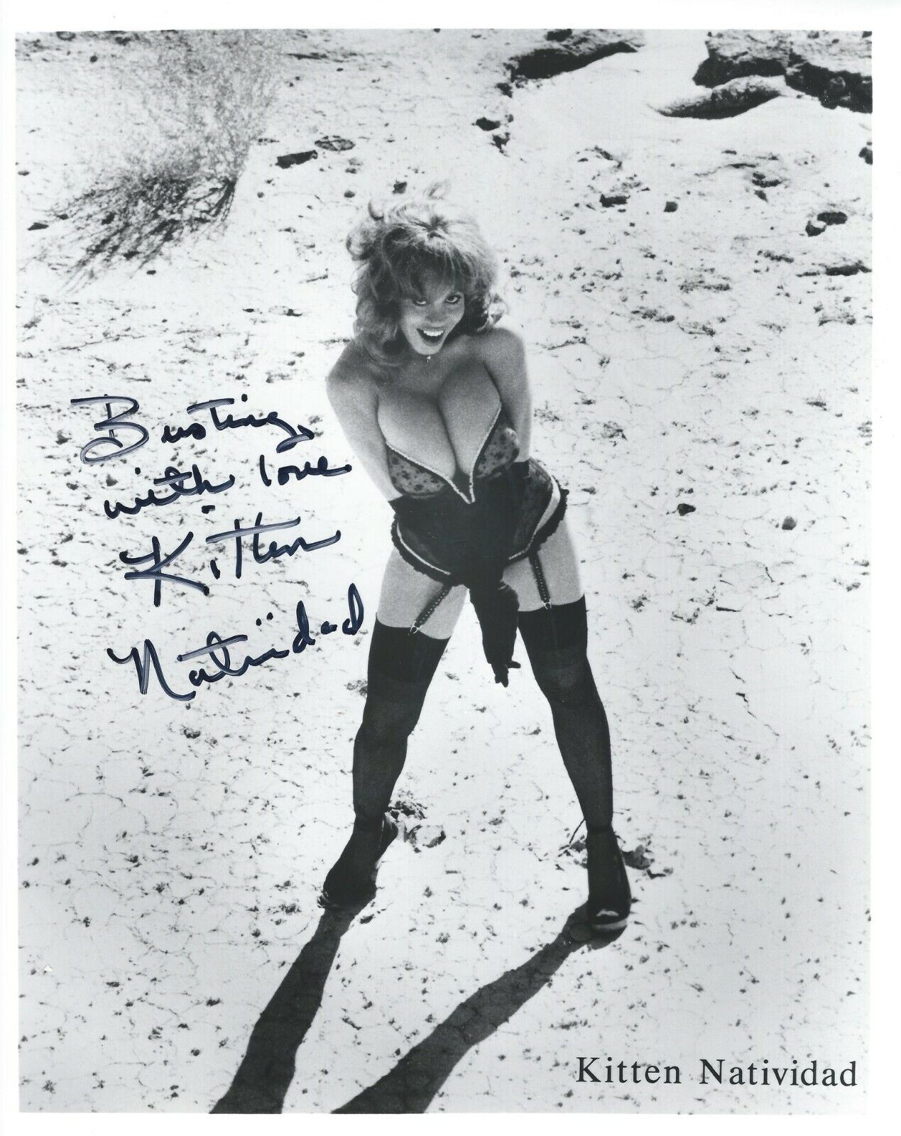 Buxom Adult Film Star Kitten Natividad Signed 8x10 Photo Poster painting