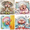 (4er Pack) Alte Dame - Speziell geformtes Diamond Painting - 30*30cm