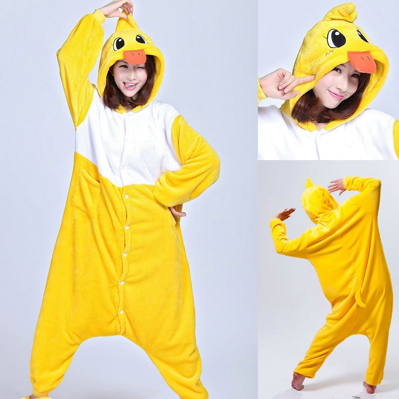 Animal Unisex Adult Duck Onesies Kigurumi Costume Pajamas-Pajamasbuy