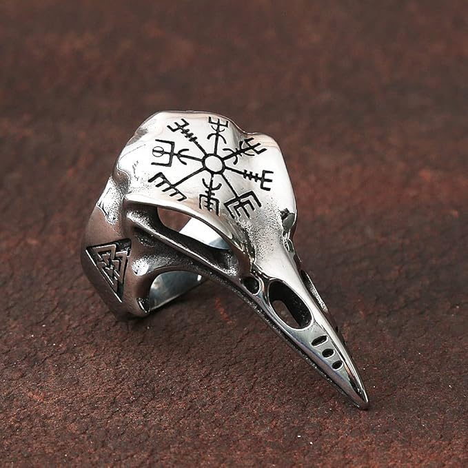 「Odin’s Gaze • Raven Skull Ring」— Let Norse Valor Claw Onto Your Finger