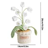 Crochet Flowers Potted Plants Decorative Crochet Ornaments DIY Gifts for Friends
