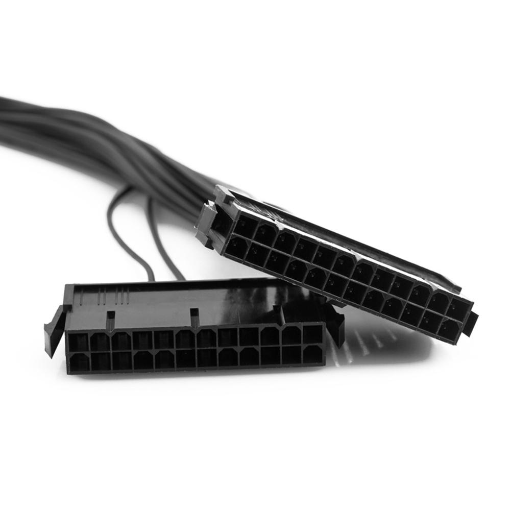 

30cm Dual PSU Cable Extension Adapter 24Pin ATX Sync Starter Power Cord, 501 Original