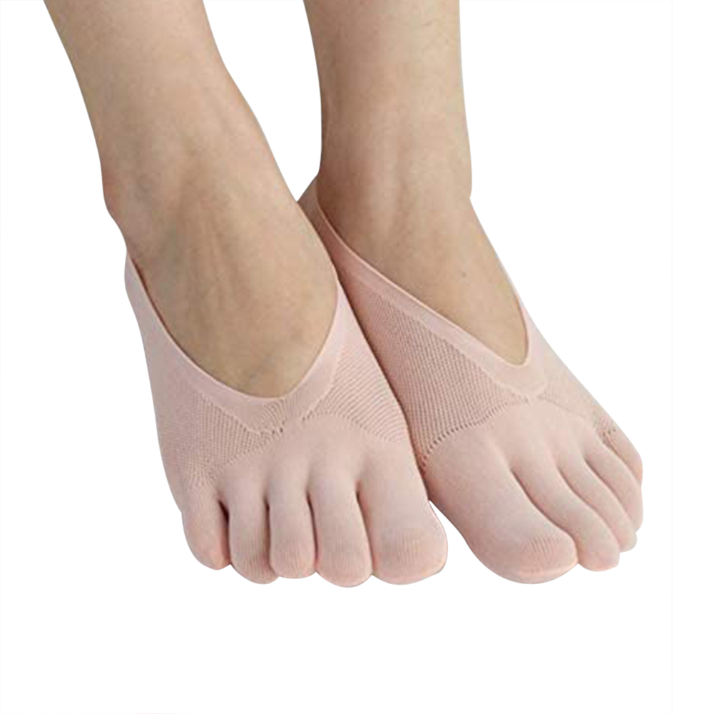 

1 Pair Women Casual Invisible Socks, Non-Slip Breathable Five Finger Socks, Pink, 501 Original