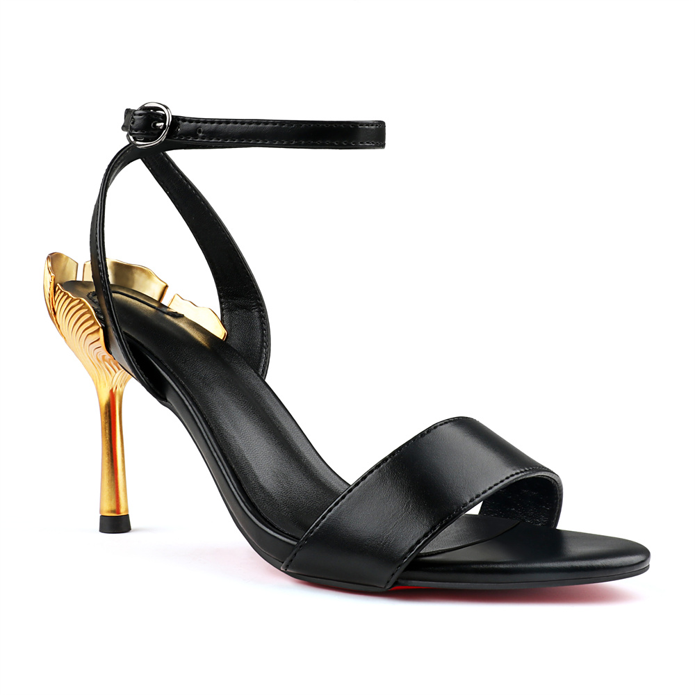 100mm Women's Red Bottom Straps Sandals Design Heels Open Toe Stiletto Shoes -MERUMOTE