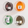 Transparent Round Figurines Display Stand Home Decor Wall Non-Yellowing Figurine Holder 