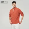 Men's Pure Cotton Stand Collar Linen Shirt