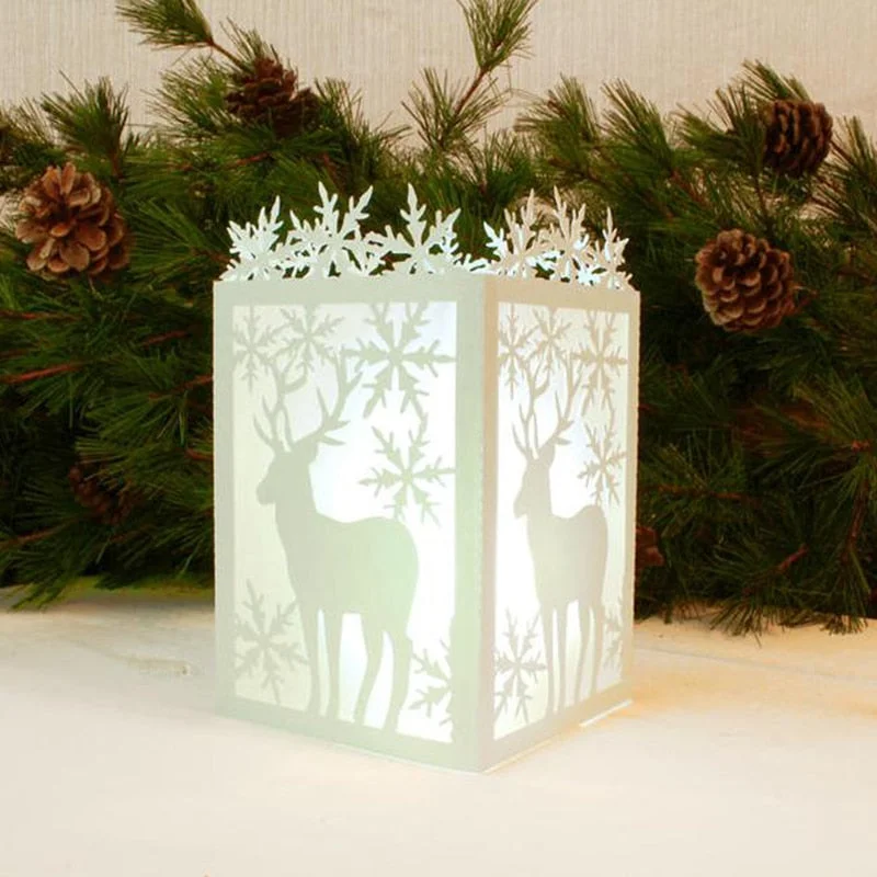 13.2*10.8cm Merry Chirstmas Lantern Dies Scrapbooking Metal Cutting Dies deer For Paper Card making Embossing Stamps and dies