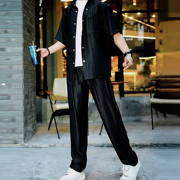 Men Luxury Glossy Casual Suits 