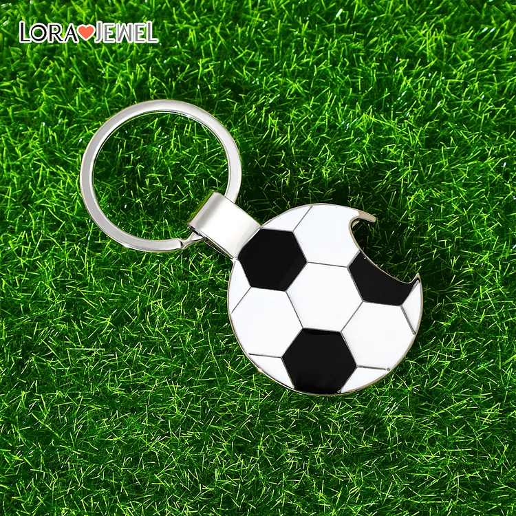 Personalized Soccer Ball Bottle Opener Keychain Custom Text Keychain Gifts