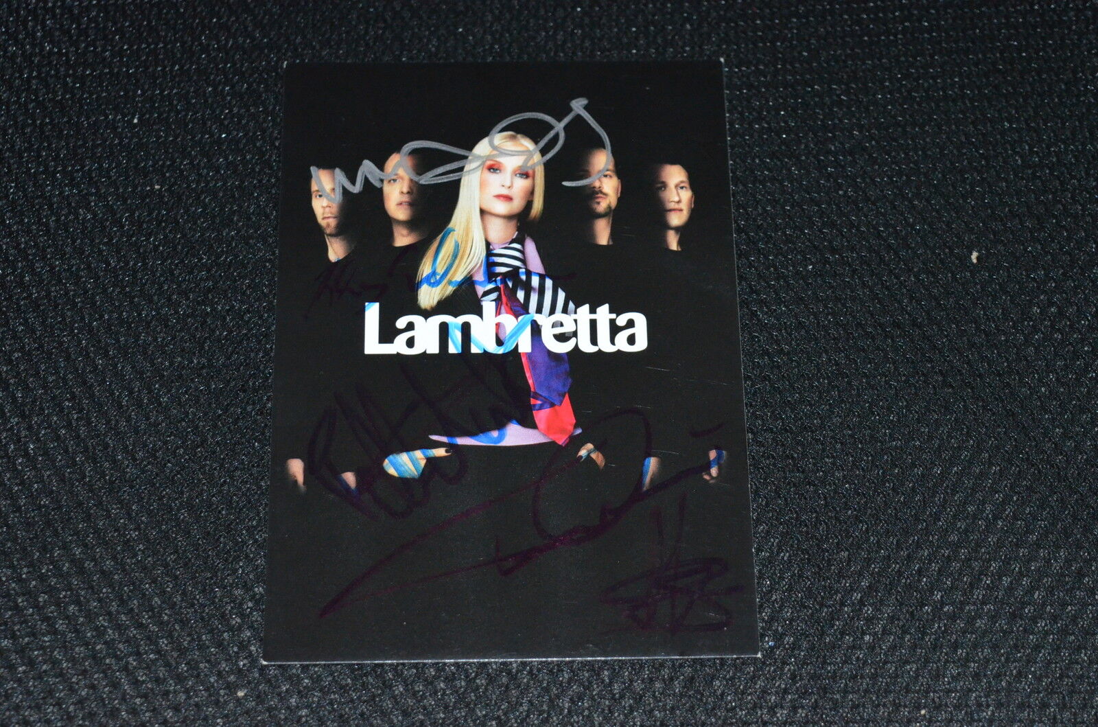 LAMBRETTA signed autograph In Person postcard LINDA SUNDBLAD swedish rockband