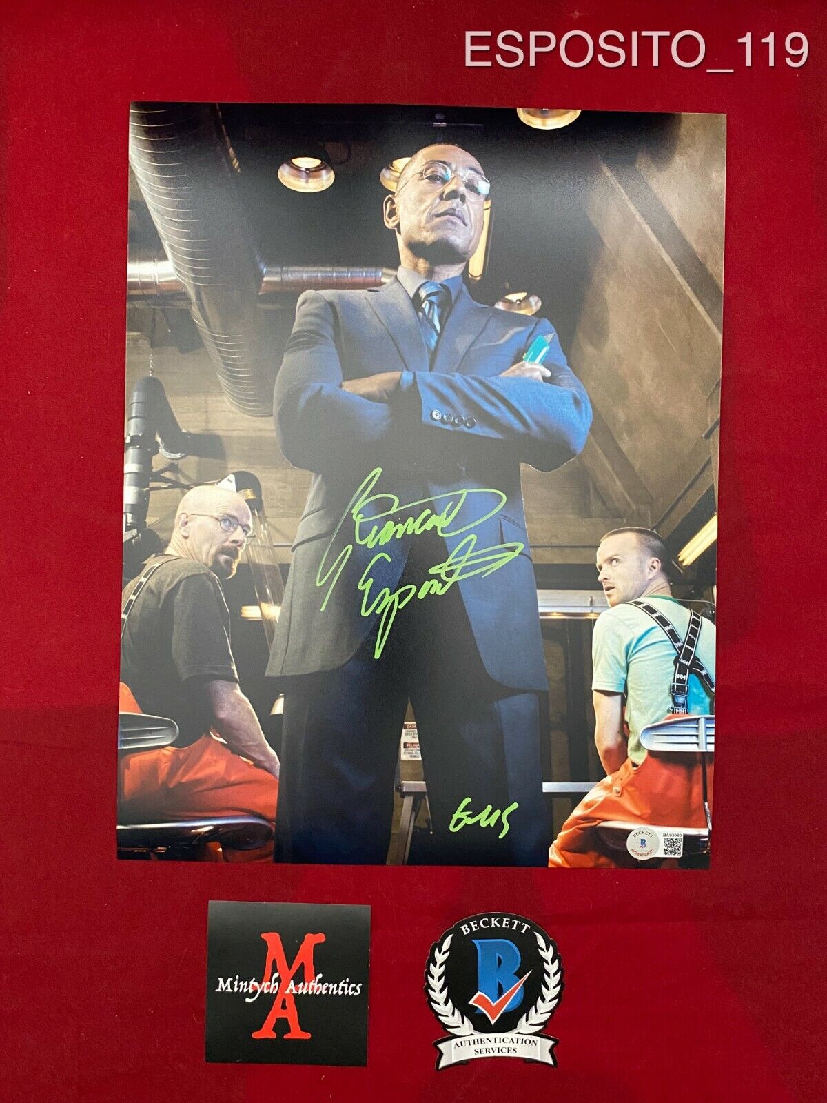 GIANCARLO ESPOSITO AUTOGRAPHED SIGNED 11x14 Photo Poster painting! BREAKING BAD! BECKETT COA!