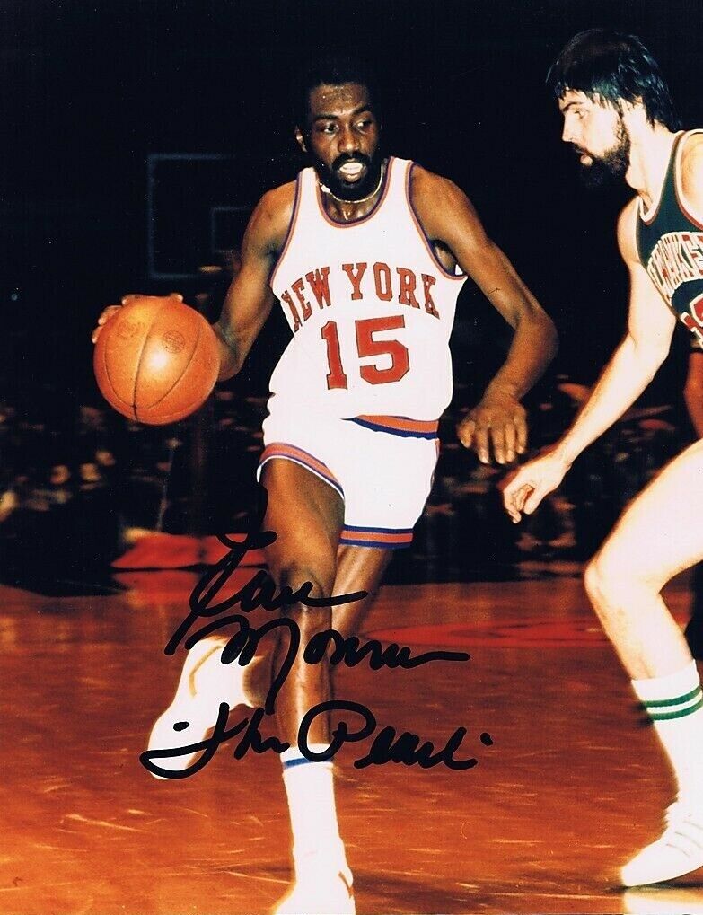 Earl 'The Pearl' Monroe Autographed Signed 8x10 Photo Poster painting ( HOF Knicks ) REPRINT