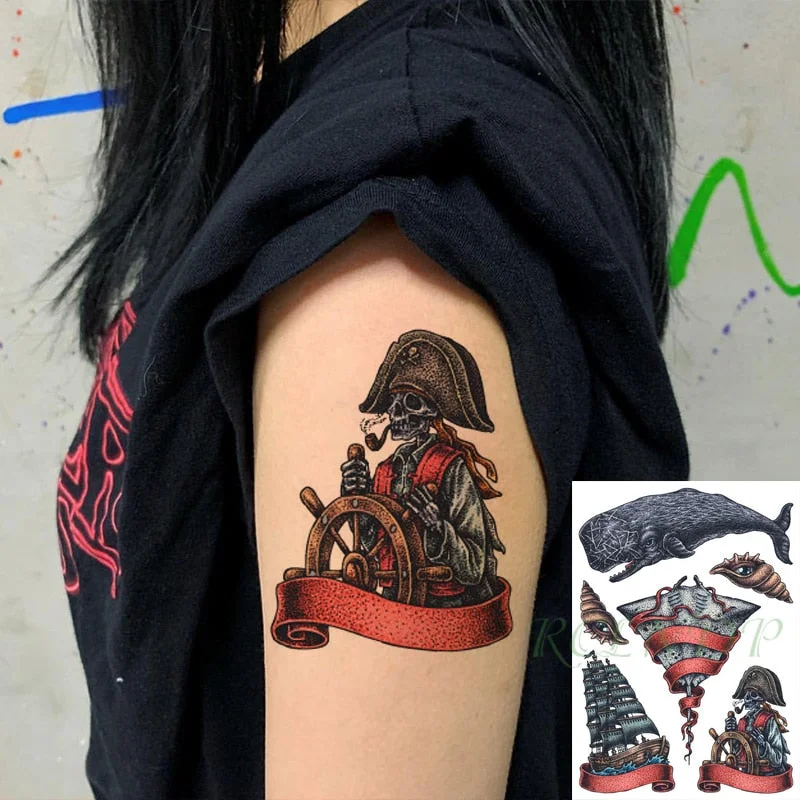 Waterproof Temporary Tattoo Sticker Halloween cool Tribal totem fake tatto Sex flash tatoo tatouage Stickers for girl women men