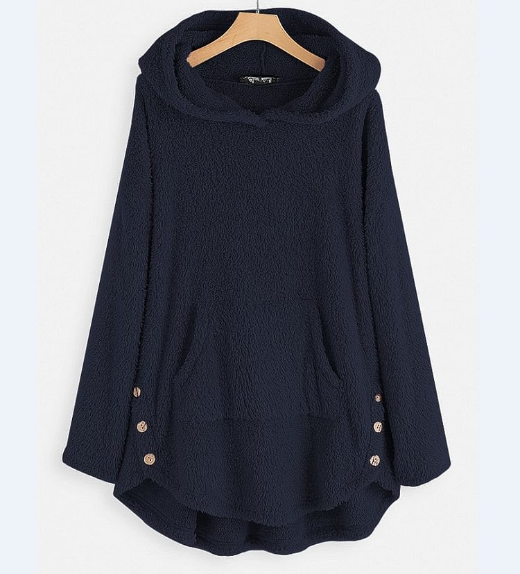 Casual Solid Color Turtleneck Button Long Sleeve Knitted Blouse P1638207