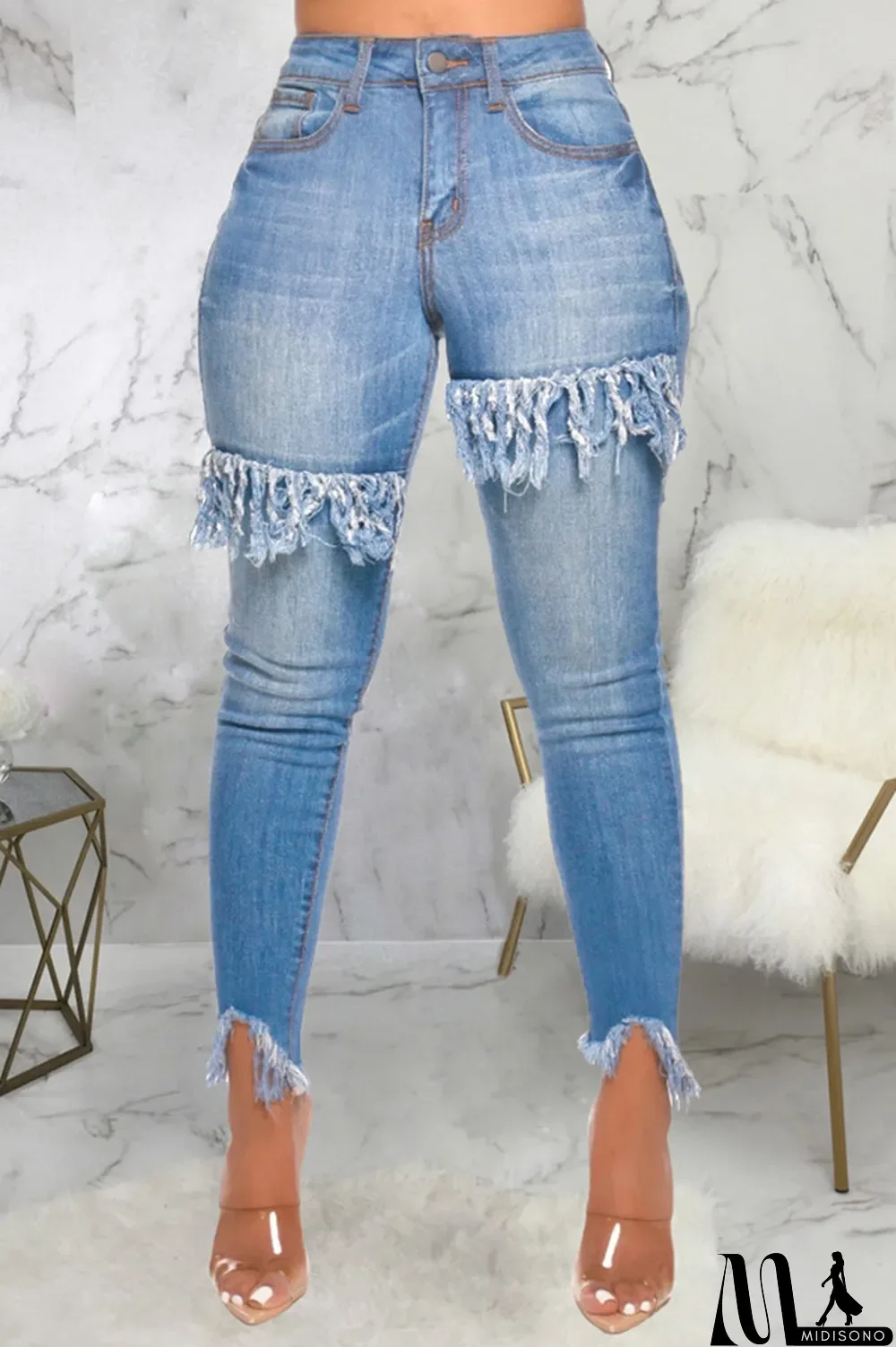 MidiSono - Blue Tassel Design Denim