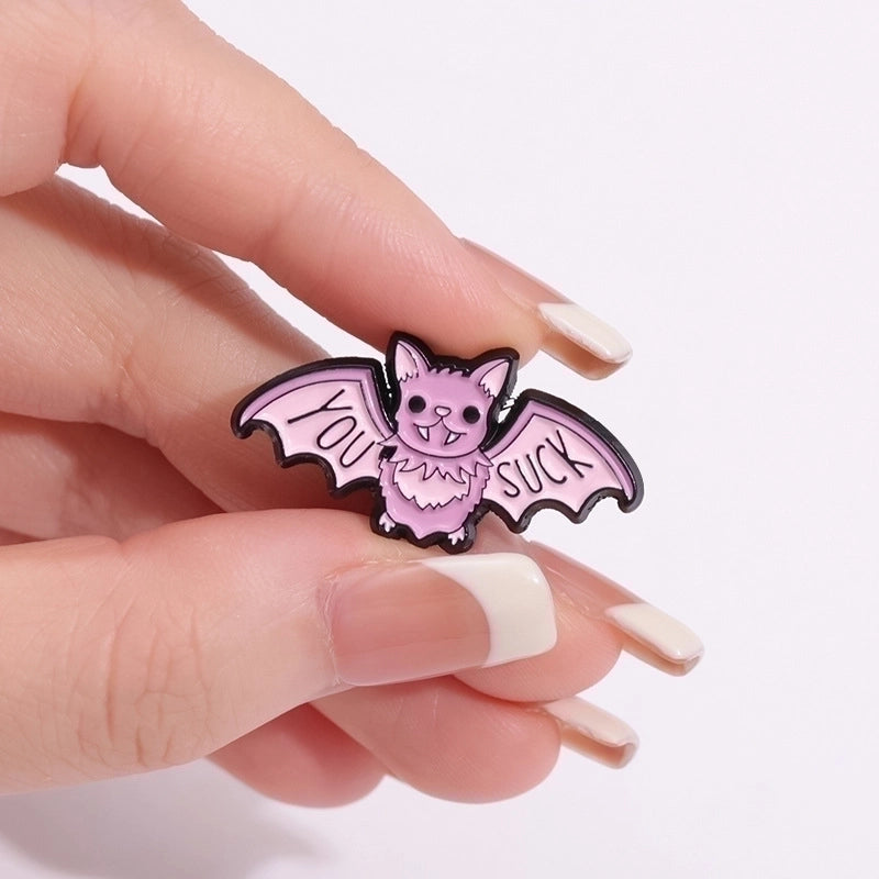 Cute Pin Cartoon Letter Bat Alloy Plating Unisex Brooches