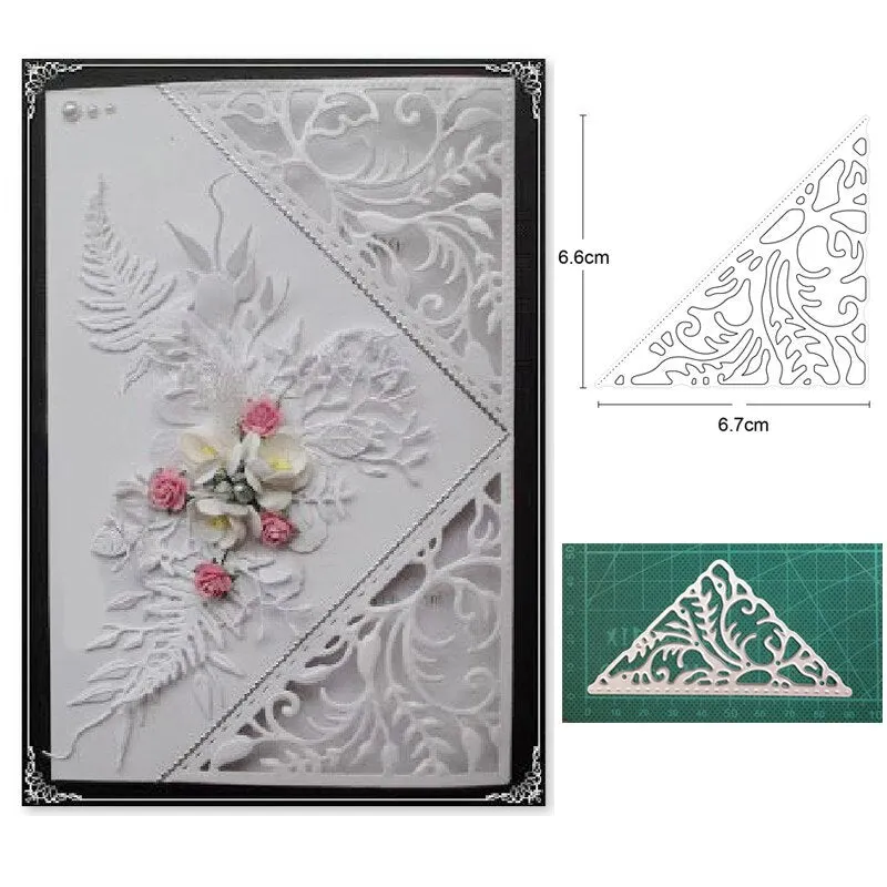 Craft Dies Metal Cutting Dies Cut Die Lace Corner Border Frame Decoration Scrapbook Dies Knife Mould Blade Punch Stencils Dies