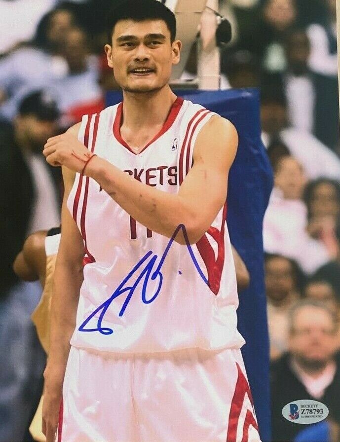 Yao Ming signed autographed 8x10 Photo Poster painting Extremely Rare Houston Rockets COA