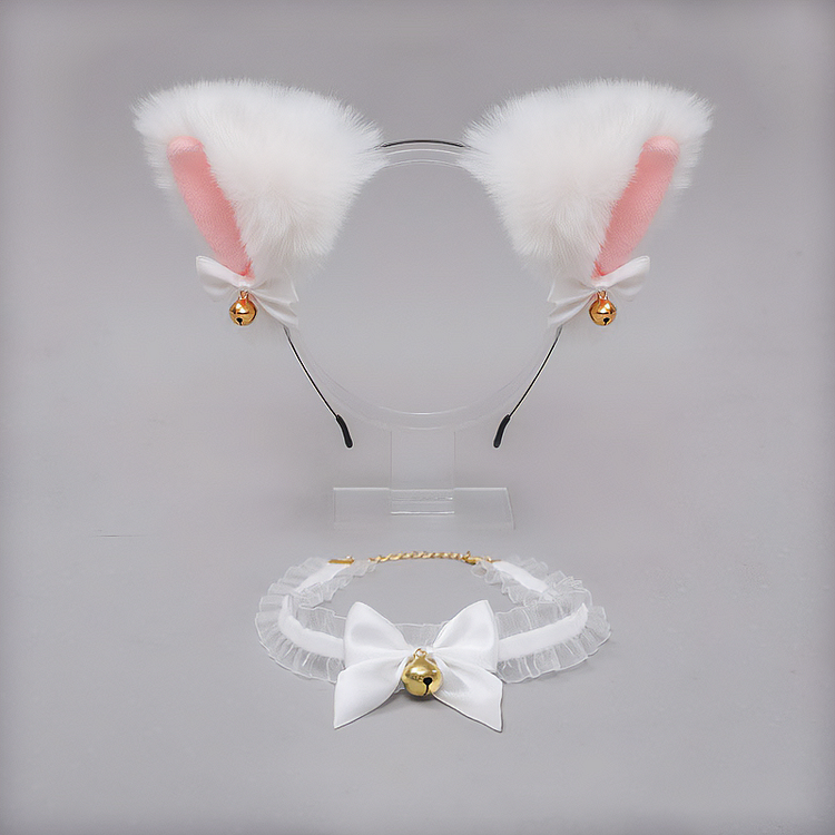 Fox Cat Ears Headband Choker Cosplay Accessory - Gotamochi Kawaii Shop, Kawaii Clothes