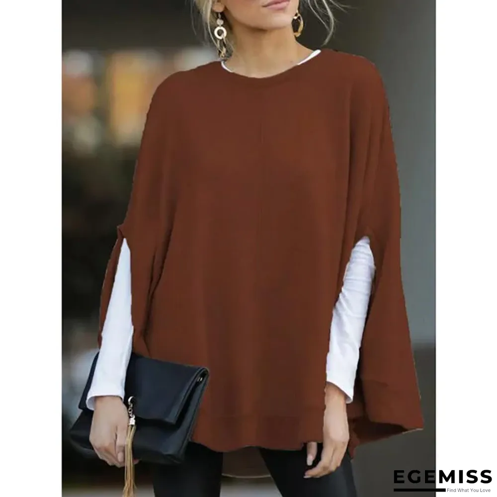 Casual Knitted Fall Solid Blouse | EGEMISS