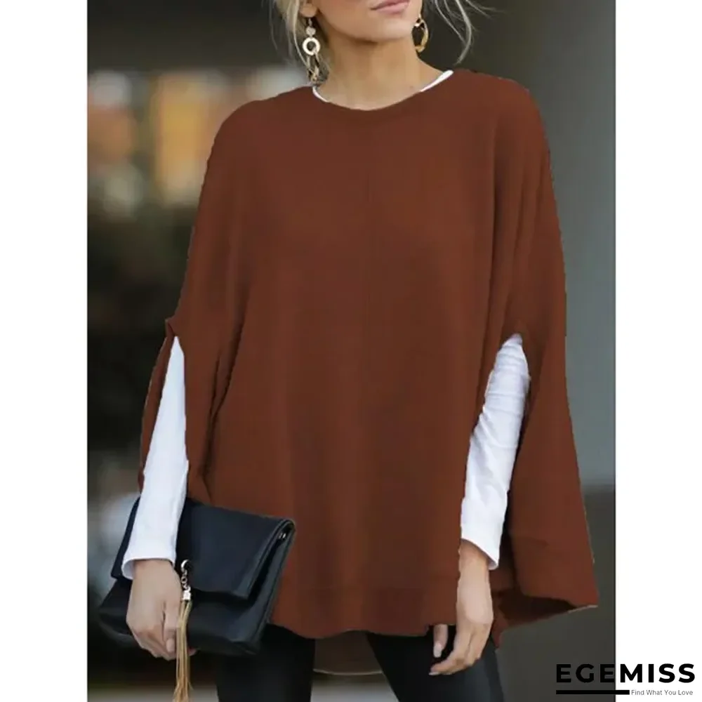 Casual Knitted Fall Solid Blouse | EGEMISS