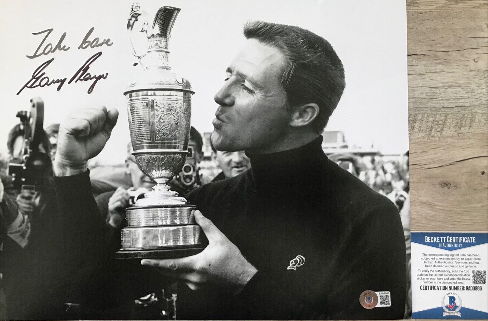 THE BLACK KNIGHT Gary Player Autographed Signed BRITISH PGA GOLF 11x14 Photo Poster painting BAS