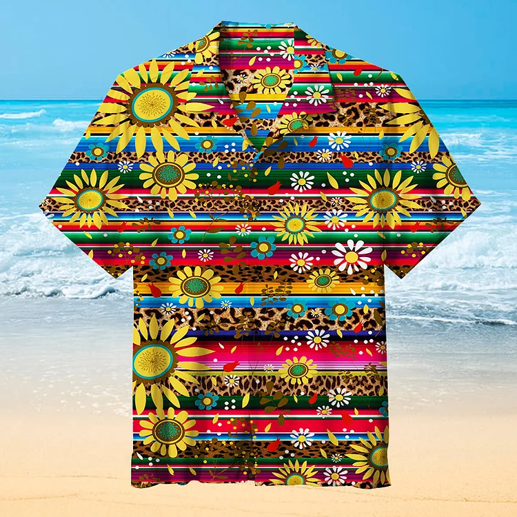 Cheetah Sunflower |Unisex Hawaiian Shirt