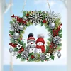 Acryl Weihnachten Schneemann Kranz - 5d DIY Handwerk Anhänger