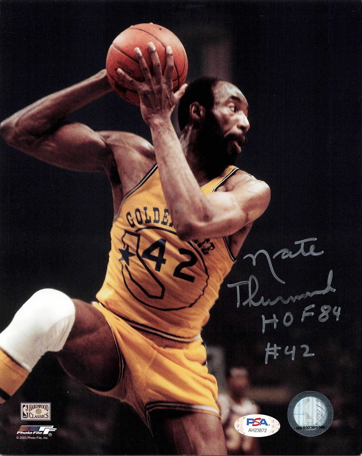 Nate Thurmond signed 8x10 Photo Poster painting PSA/DNA Warriors Autographed