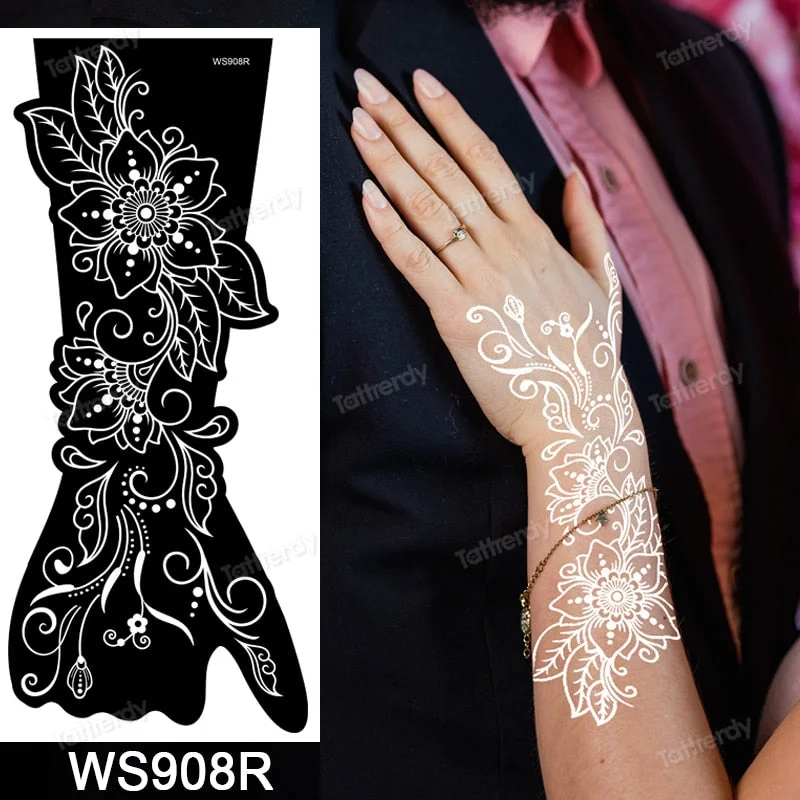 1 Sheet Flower Lace Henna Stencil Body Art Temporary Tattoo Sticker Airbrush Print Stencil Stamp Plates Template Mandala Wedding