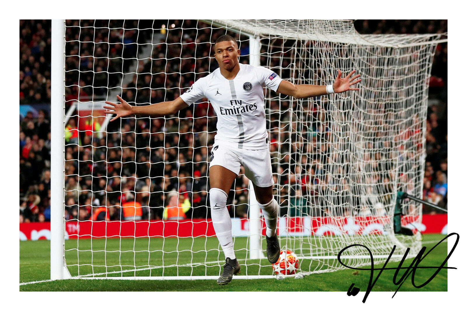 Kylian Mbappe Signed A4 Autograph Photo Poster painting Print Football Paris Saint Germain PSG