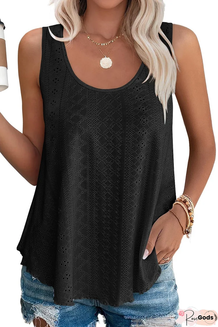 Lilac Lace Top Sleeveless Solid Color Summer T-shirt