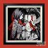 3D Decorative Paint of Grey & White Mikasa Ackerman - Attack On Titan Decorative Painting - momo Studio