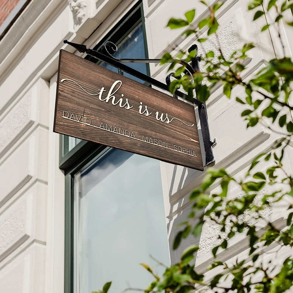 Custom Wooden Store Sign Decor Home Signs Family Wood Wall Plaque Wood Art Home Decor Wall Decoration Welcome Front Door Sign