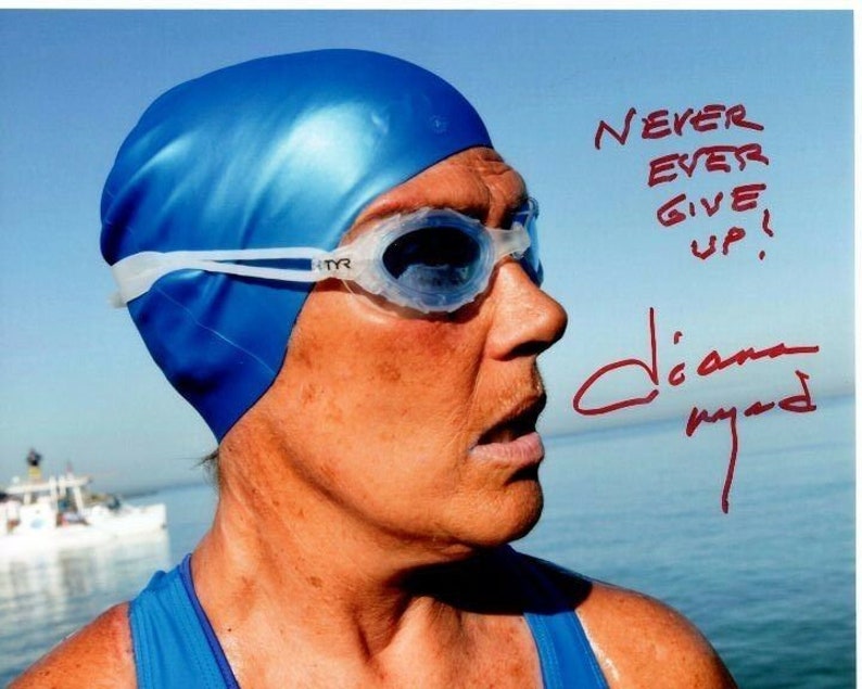 Diana nyad signed autographed Photo Poster painting great content