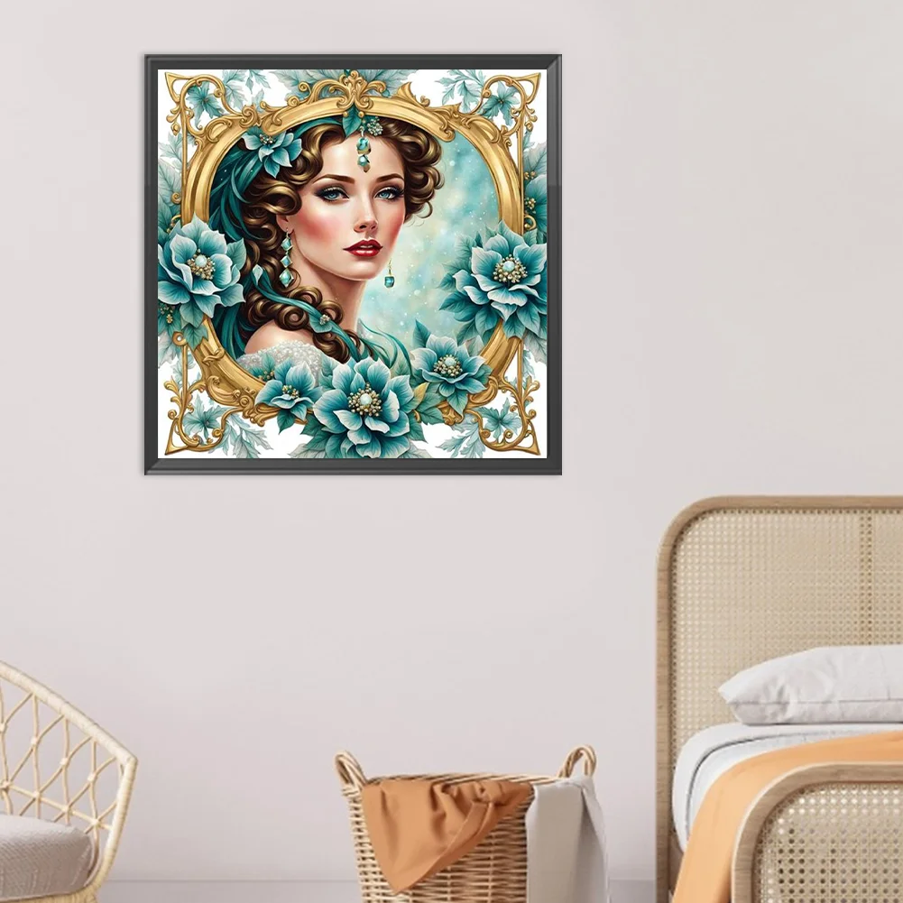 DIY Paint By Number 40*40cm - Photo Frame Lady