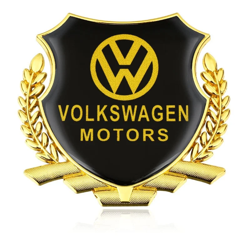 Car triangular window zinc alloy wheat ear car sticker(2PCS)