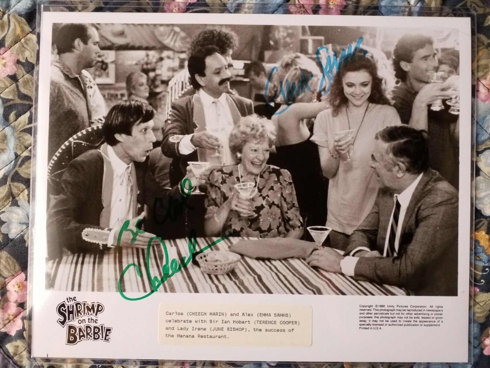 CHEECH MARIN & Emma Samms Authentic Signed 8x10 Photo Poster painting Autographed