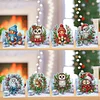 8PCS DIY Diamond Art Greeting Cards Xmas Congratulations Cards & Gifts (Owl)